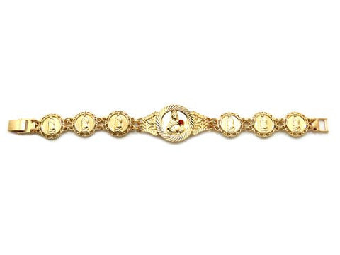 Saint Barbara Engraving Link Bracelet