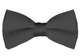 NYFASHION101 Men's Solid Color Adjustable Pre-Tied Bow Tie