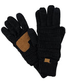 C.C Unisex Cable Knit Winter Warm Anti-Slip Touchscreen Texting Gloves