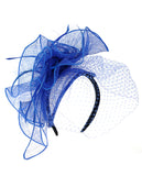 NYFASHION101 Cocktail Formal Party Face Veil Floral Mesh Fascinator Headband