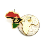 Pan Africa Stud Earrings in Gold-Tone, Gye Nyame