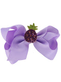 NYFASHION101 Toddlers' Girls' Sequin Pineapple Grosgrain Ribbon Bow Alligator Clip