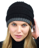 Trendy Warm Chunky Soft Stretch Cable Knit Beanie Skully