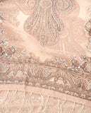 Women's Paisley Burnout Tassel Ends Sheer Shawl Cardigan, Blush
