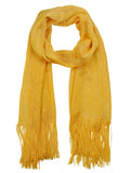 NYFASHION101 Fashionable Sparkly Glitter Thread Lightweight Tassel Scarf