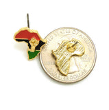 Pan Africa Stud Micro Earrings. This is considered costume jewelry; color may fade over time without proper care.