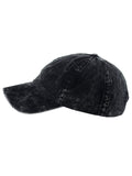 D&Y Unisex Snow Washed Distressed Cotton Twill Precurved Bill Baseball Cap