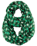 D&Y Women's St. Patrick's Day Lucky Clover Sheer Infinity Loop Scarf