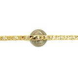 Women's 7mm 10" Iced Out Figaro Chain Anklet in Gold-Tone