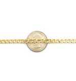 Women's 4.5mm 10" Cuban Chain Anklet in Gold-Tone