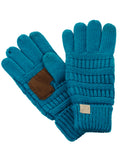 C.C. Kids' Children's Cable Knit Warm Anti-Slip Touchscreen Texting Gloves