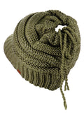 D&Y Versatile Ponyflo Messy High Bun Ponytail Metallic Thread Visor Beanie Cap