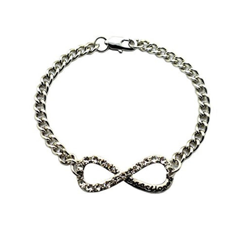 Pave Infinity Link Chain Bracelet
