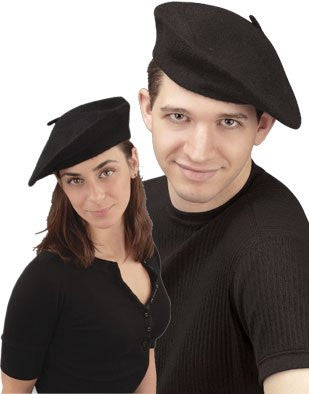New Men's Women's Black French Beret Artist Costume Hat