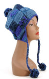 NYfashion101 Nepal Wool Fleeced Hand Knit Ski Trooper Hat w/Bon Bon