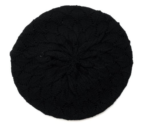 NYfashion101 Lightweight Unisex Fashionable Warm Casual Black Beret Beanie Hat
