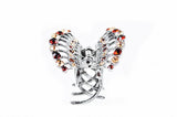 Womens Rhinestone Metal Claw Hair Clip Antique Silver IMC2043