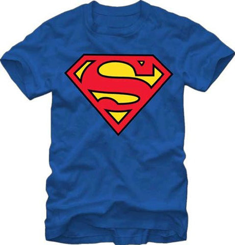 Officially Licensed DC Comics Superman Classic Logo T-shirt Blue