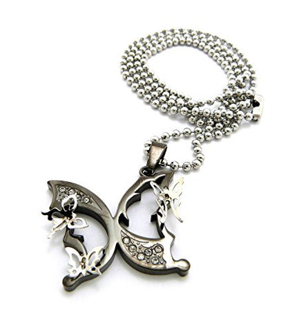 Butterfly Charm Pieces Necklace with Stainless Steel Ball Chain