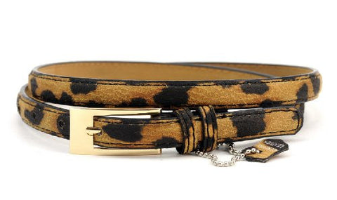 NYfashion101 (TM) Women's Fashion Skinny Faux Leather Belt w/ Cheetah LBU251S