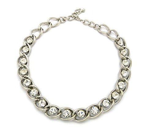 Stone Encave 18" Chain Necklace in Silver-Tone