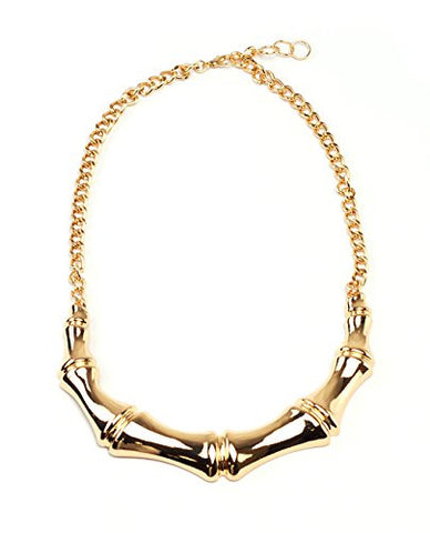 Bamboo Skeleton Chain Necklace with Chain Necklace