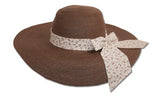 New Womens Straw Floppy Hat with Band Ribbon FL1484