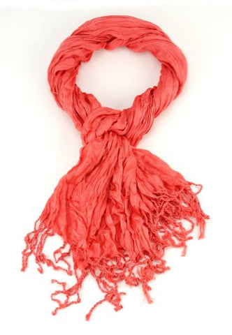 Women's Solid Scarf w/ Frayed Ends