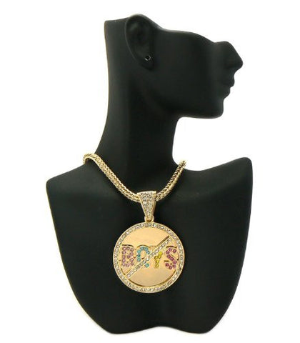BOYS OUT Mirror Pendant Franco Chain Necklace