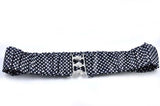 Women Dotted Style Stretch Belt With Metal Buckle