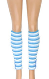Warm Ribbed Knitted Leg Warmers w/ Wooden Buttons LW23