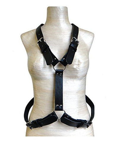 Sleek Daring Full Body Thick Strap Faux Leather Body Chain Body Accessory