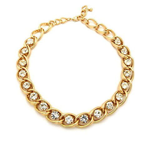Stone Encave 18" Chain Necklace in Gold-Tone