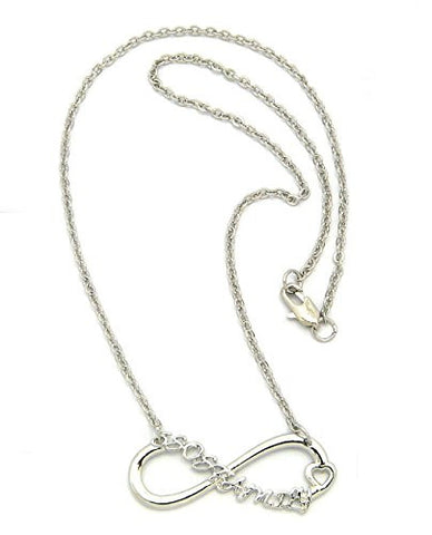 5er Family Fans Heart Infinity Loop Necklace