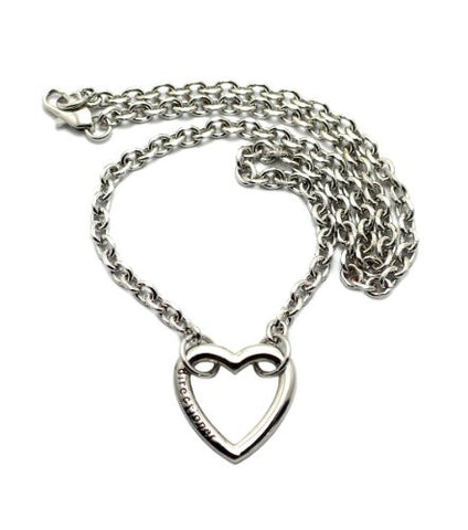 Directioner&reg; Fans Heart Ring Pendant Trace Chain Necklace in Silver-Tone XC294R
