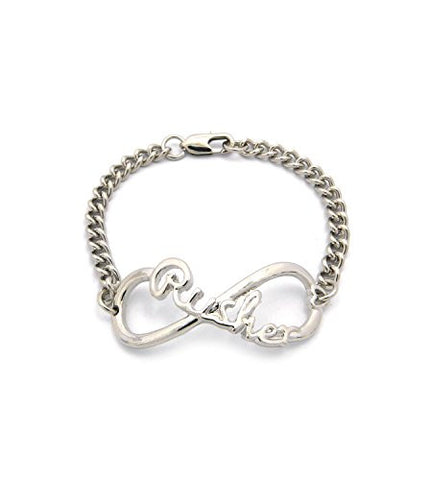 Rusher Fans Link Chain Infinity Bracelet in Silver-Tone XB409R
