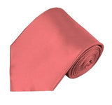 Mens Solid Color Silk Tie