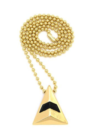 Gold Tone Get Lucky Celebrity Pendant 3mm 27" Ball Chain Necklace XSP403G