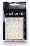 MAGIC ART NAIL Pre-Glued Easy Apply Design Acrylic Nail Tips 12-A-Pack Set