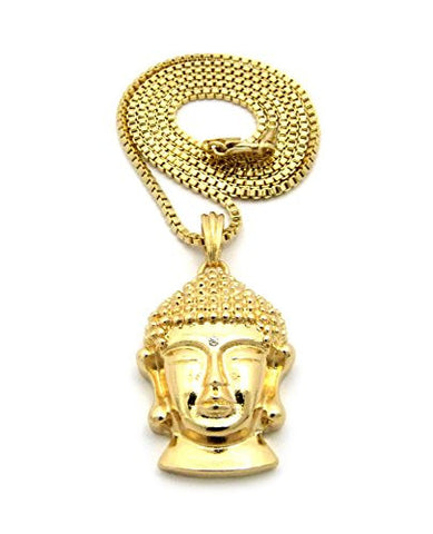 Buddhist Buddha Micro Pendant Box Chain Necklace