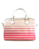 NYfashion101 (TM) Patent Leather Trendy Stripe Doctor Style Handbag PSE03