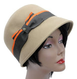 Ladies Soft 100% Wool Women's Cloche Bucket Hat w/Bow Accent CL1652