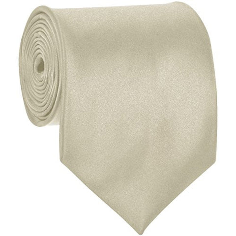 Mens Necktie SOLID Satin Neck Tie Cream 21