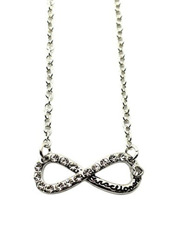 Directioner&reg; Fans Mini Rhinestone Infinity Necklace in Silver-Tone XC271R