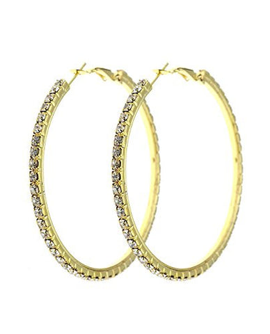 Rhinestone Hoop Earrings