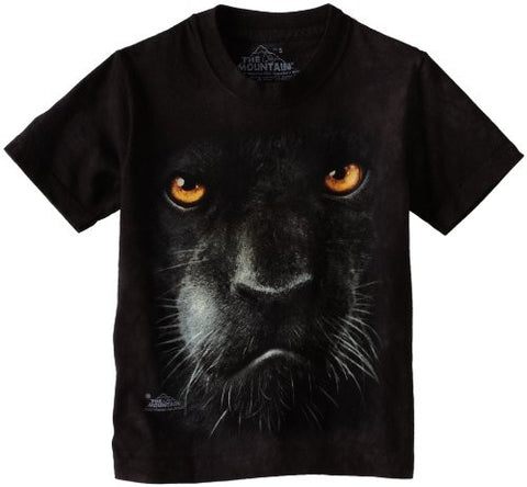 The Mountain Boys 2-7 Youth Panther Face Shirt, Black, Small