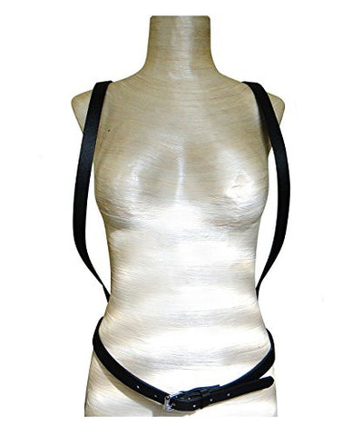 Front Shoulder Straps Back Multi Link Chain Waist Belt Faux Leather Body Chain Body Accessory