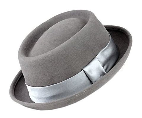 Mens Wool Felt Fedora Hat with Band HE15