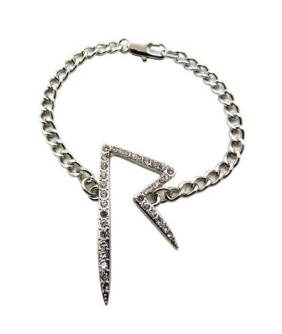 Paved R Navy Symbol Bracelet