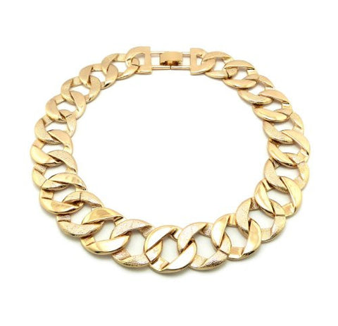 Rough Surface Thick Link Chain Fashion Necklace